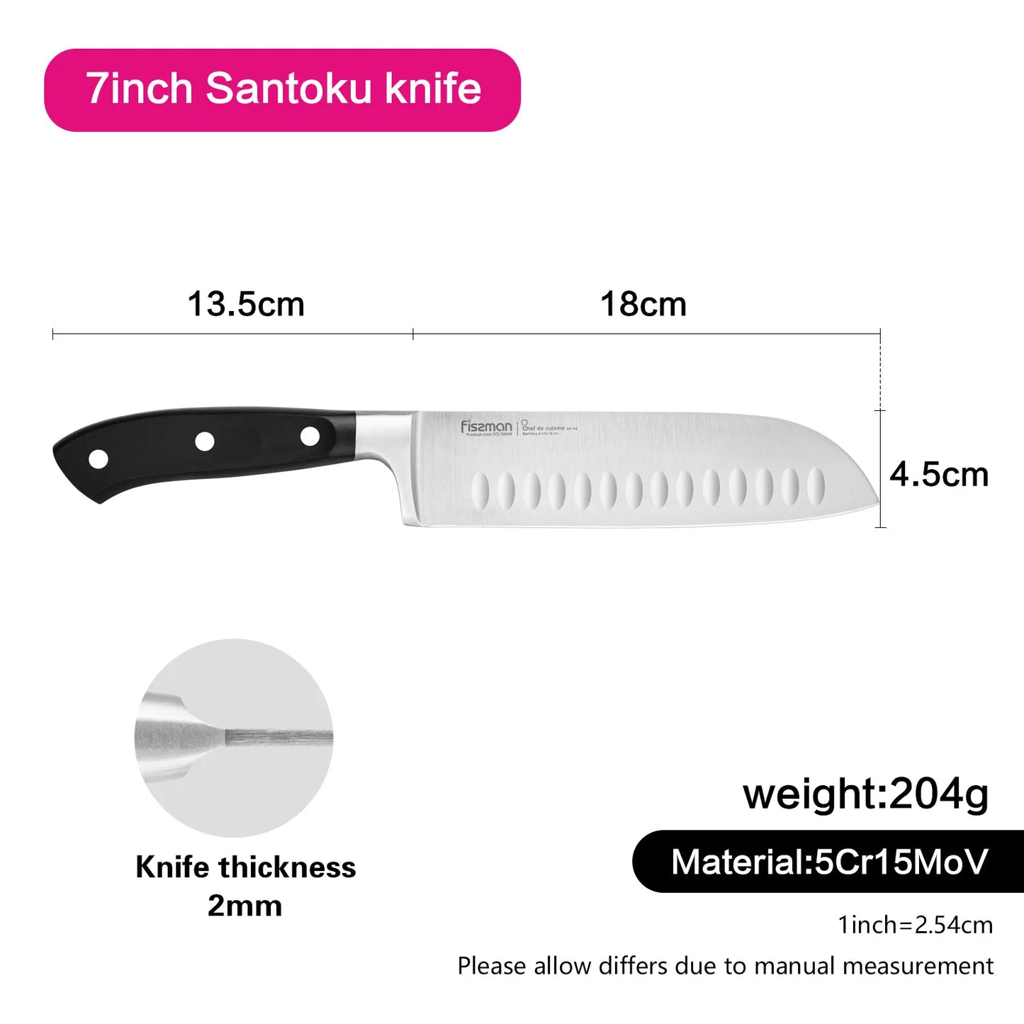 7" DEMI Chef's Santoku Knife