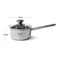 Saucepan 12 x 6.0 cm 06 LTR with glass lid stainless steel