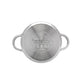 Mini Cooking pot 12 x 7.5cm 0.8 LTR with Glass Lid Stainless Steel