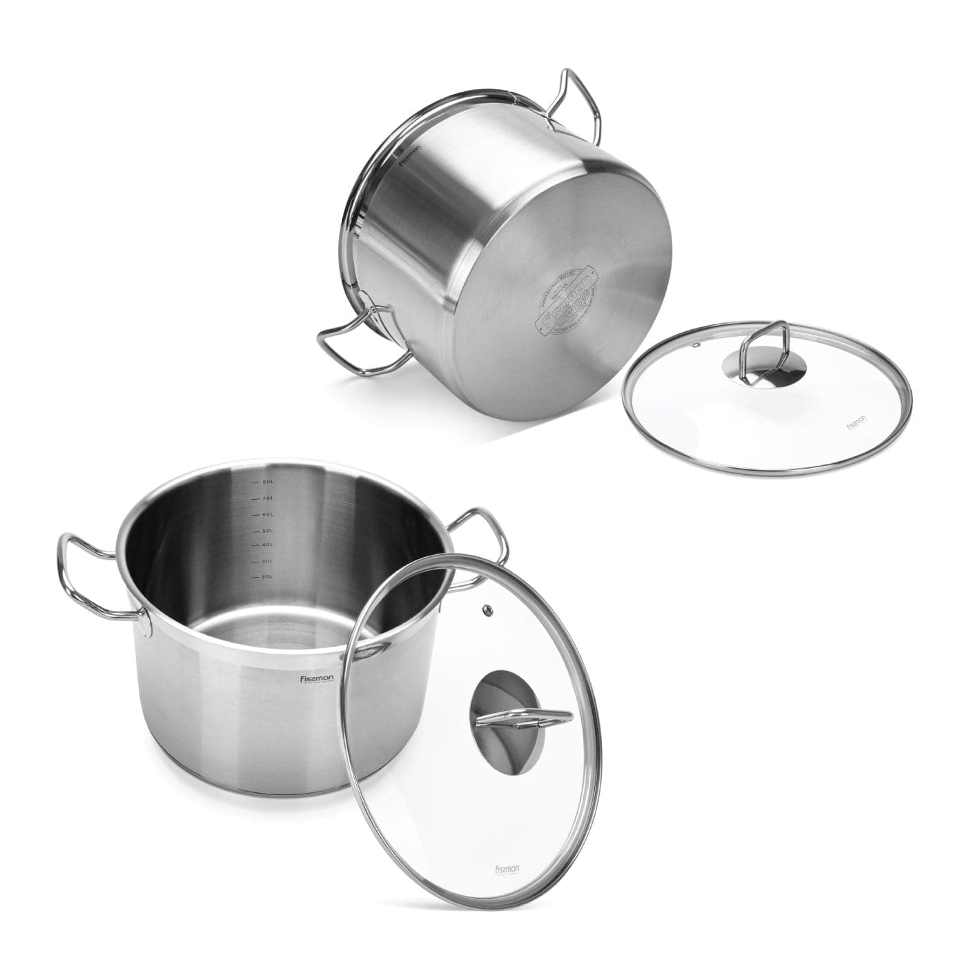 Stockpot with Glass Lid Stainless Steel 13.2 LTR - TAHARA Series