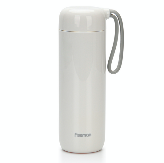 Vacuum Bottle Thermose 400 ml white (stainless steel)