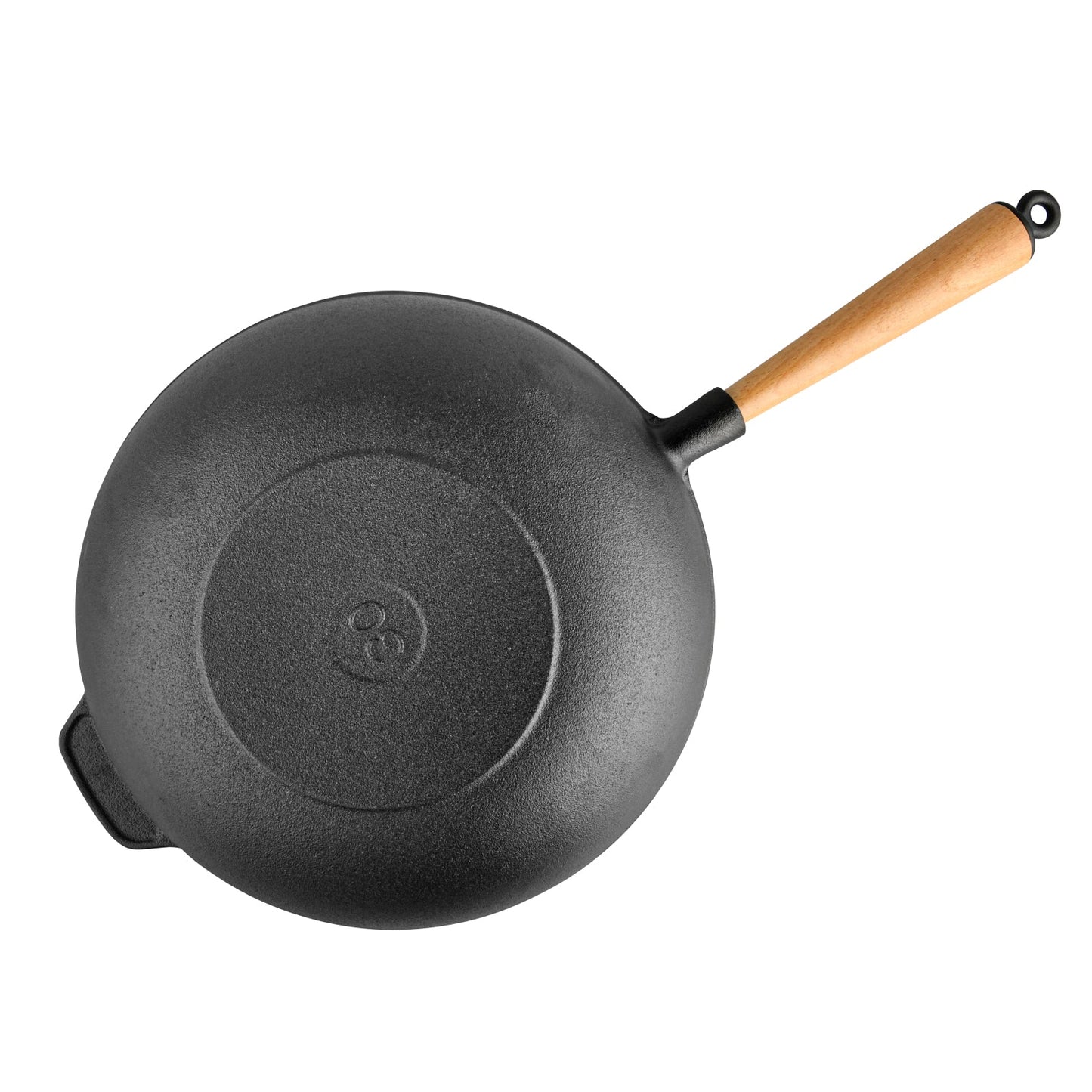 FISSMAN 4140 Wok 29 x 8.5 cm / 4 LTR with wooden handle - Cast iron