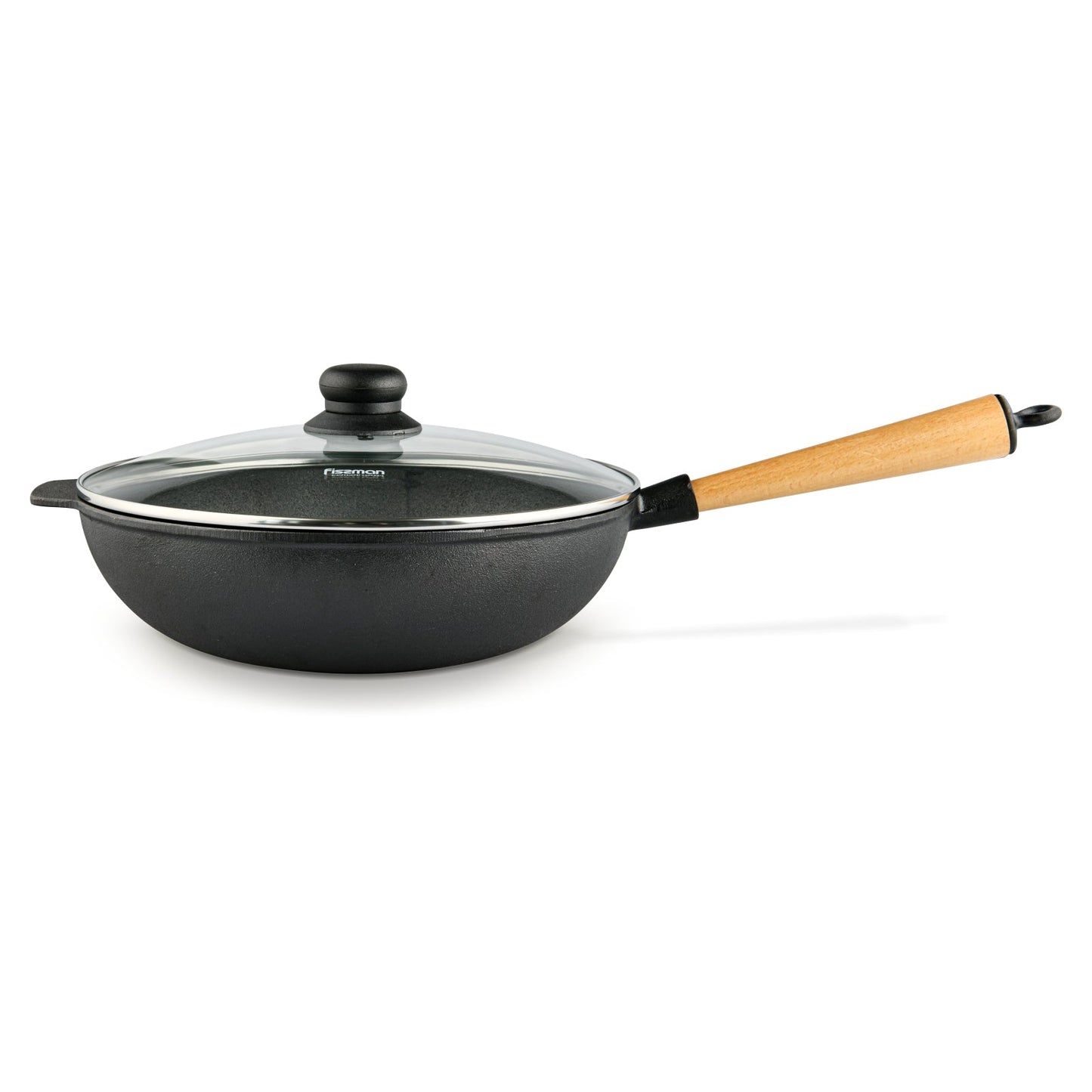 FISSMAN 4140 Wok 29 x 8.5 cm / 4 LTR with wooden handle - Cast iron