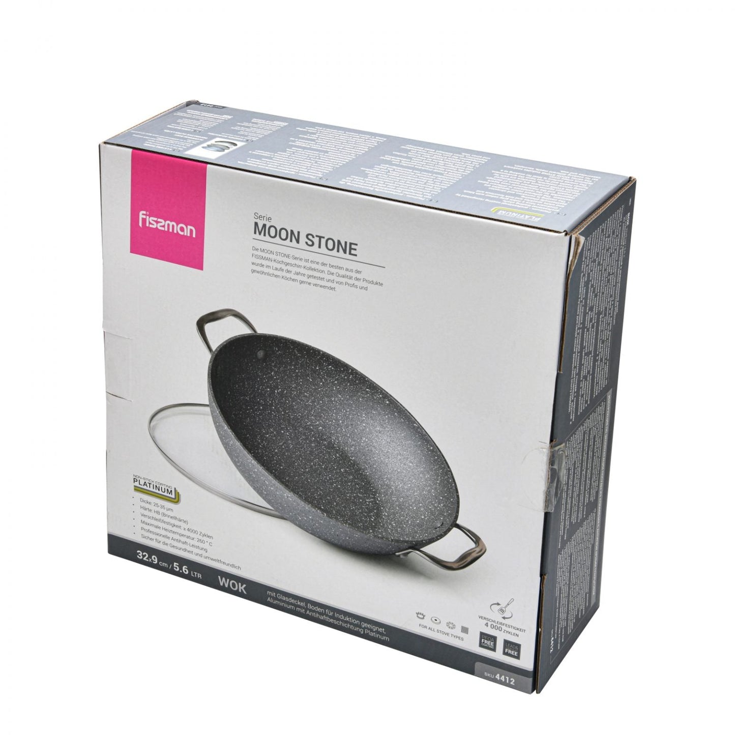 Induction WOK 32 x 9cm / 5.6 LTR with Lid