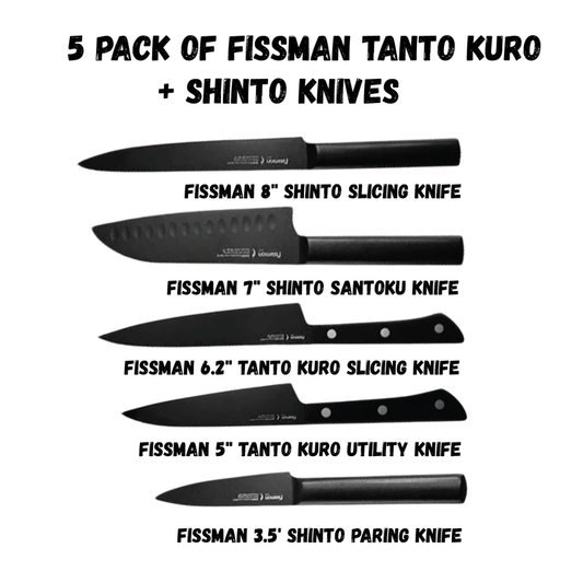 FISSMAN Tanto Kuro + Shinto Knives - 5 Pack