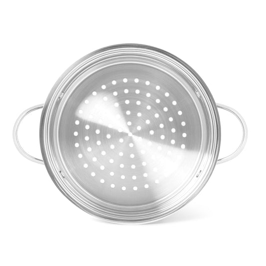 Steamer insert 20x8 cm with two side handles (stainless steel)