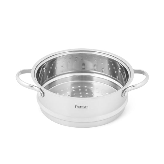 Steamer insert 20x8 cm with two side handles (stainless steel)