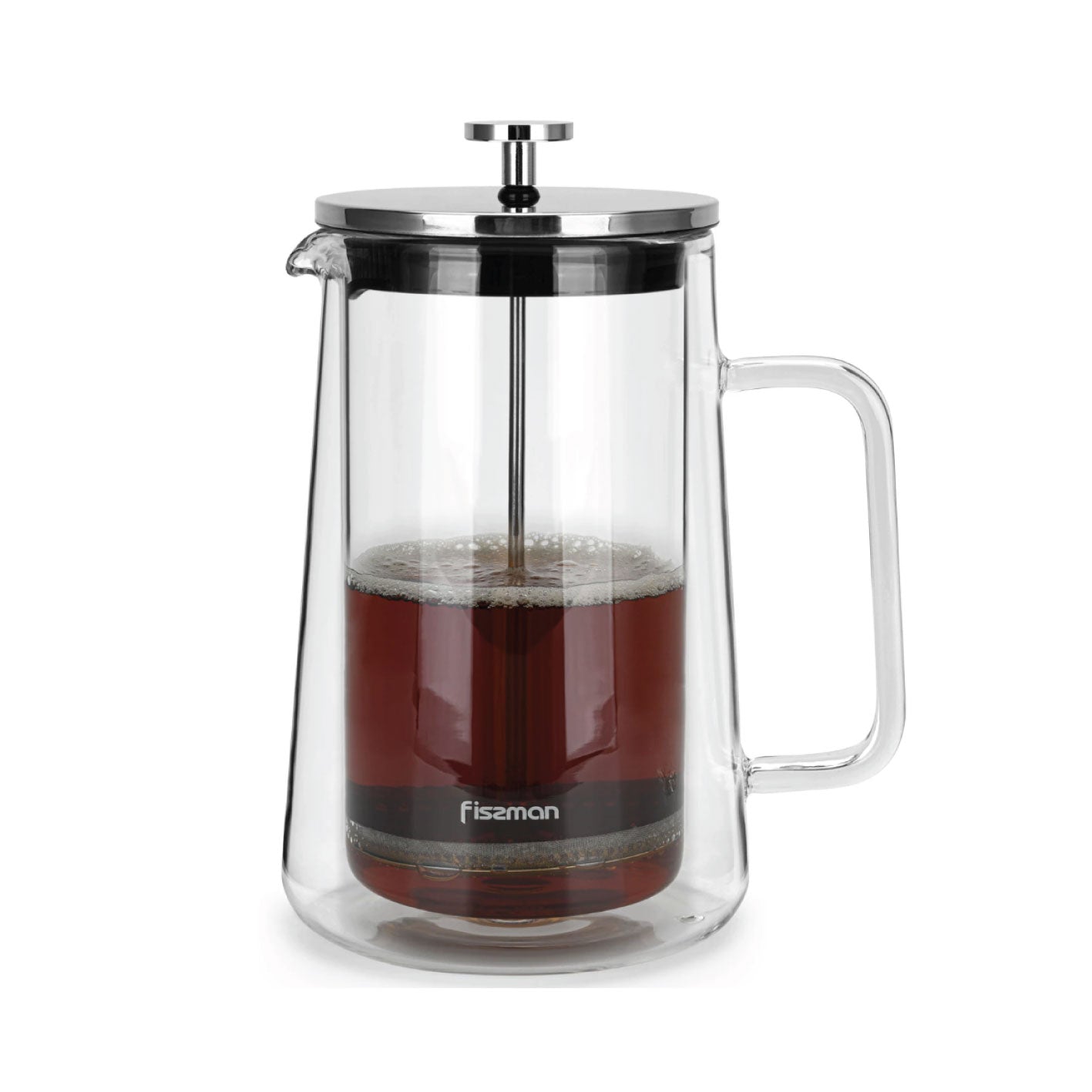 FISSMAN Double wall French press coffee maker DOPPIO 1000 ml (borosilicate glass)