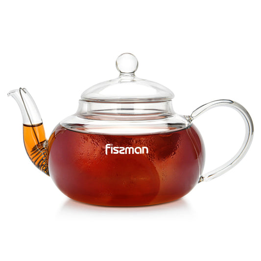 Tea pot 600 ml with steel infuser (heat resistant glass)